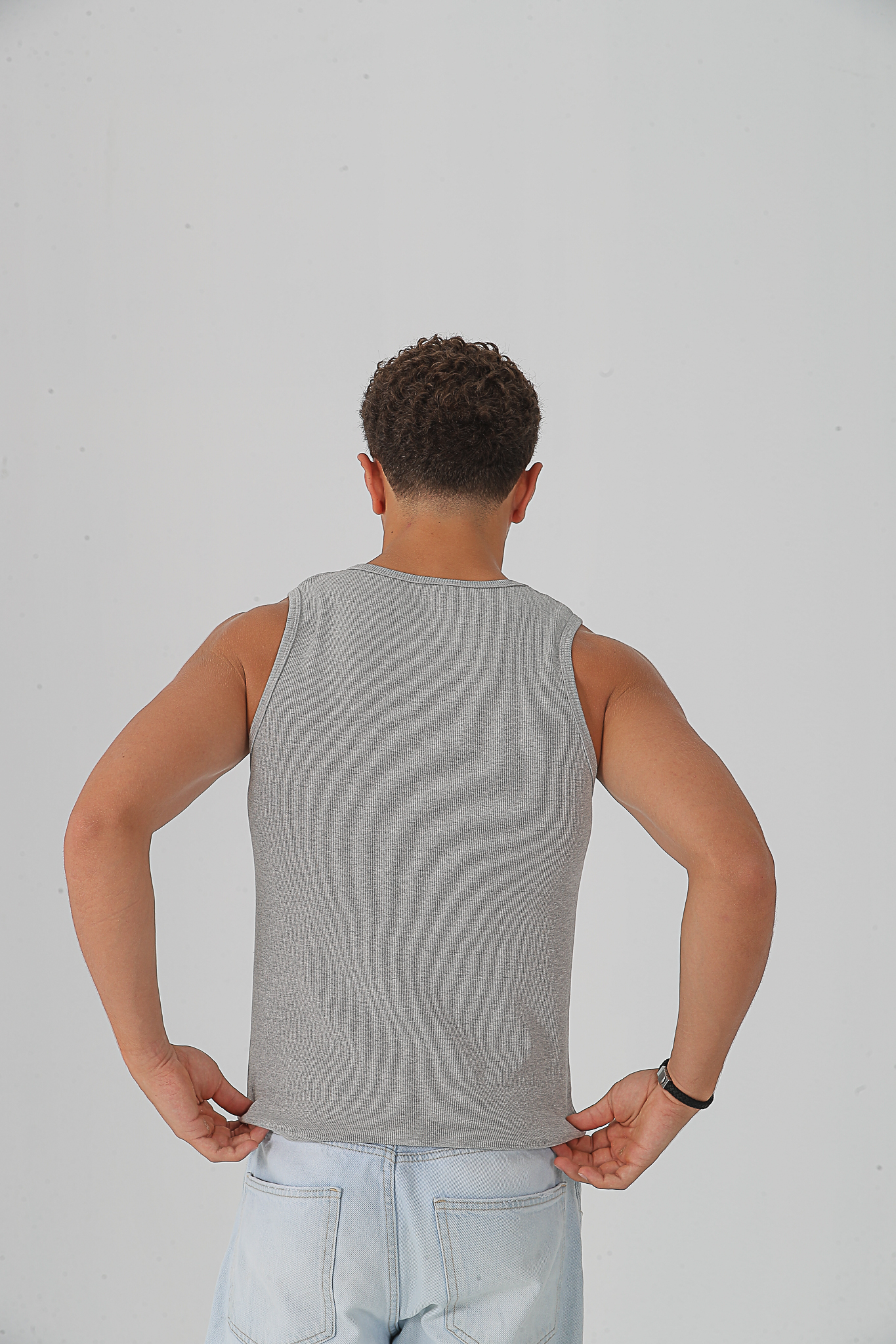 Grey Crewneck Tank Top