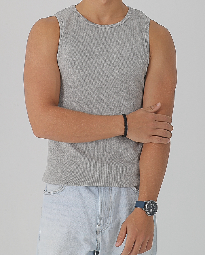 Grey Crewneck Tank Top